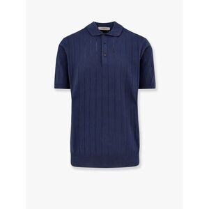 Corneliani Men Garment-Dyed Cotton Polo Shirt